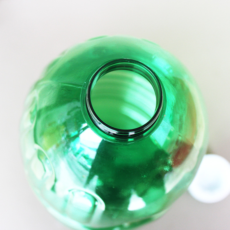 PET带手柄圆形油瓶绿色3
